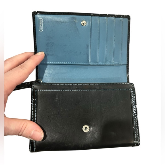 Vintage y2K COACH black leather wallet - Picture 4 of 14